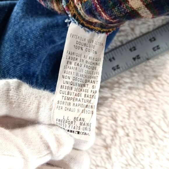 L.L.Bean Comfort Waist Flannel Lined 5 Pocket Blue Denim Jeans Men's 46x28. True - Picture 5 of 15
